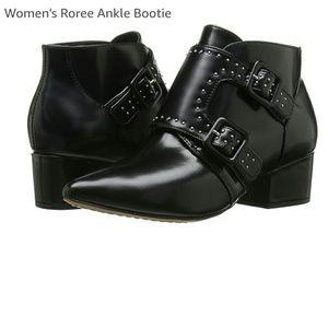 French Connection Monk Strap Leather Booties